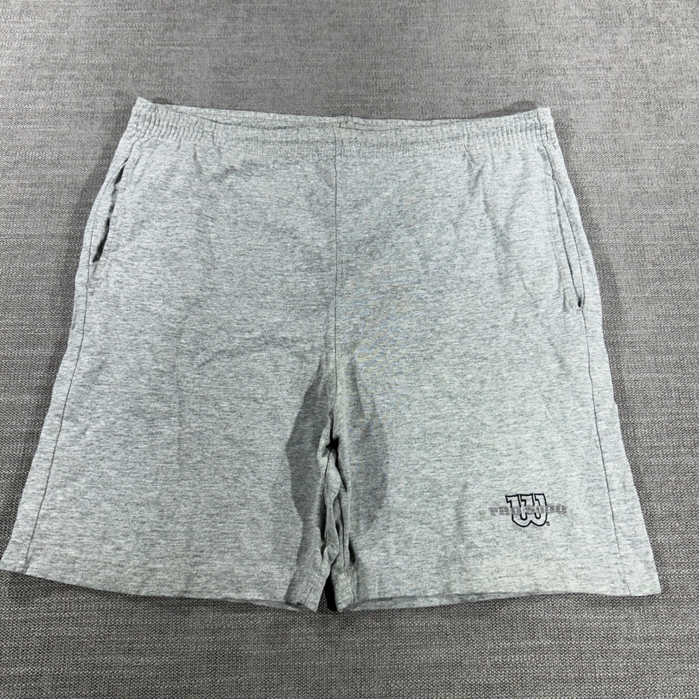 Wilson Pro 5000 Shorts Mens Medium Gray Fair Vintage 90s Made in USA Distressed